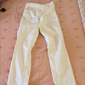 H&M Mama Maternity White Denim